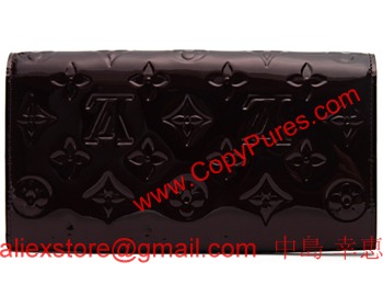 ルイヴィトン モノグラム ヴェルニ ポルトフォィユ・ロスモア 長財布 アマラント M91591